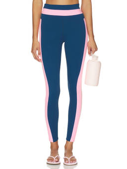 BEACH RIOT - Mariella Women's Stretch Colorblock Leggings Blue