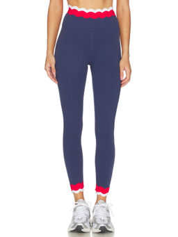 BEACH RIOT - Stacy Women's High-Waist Stretch 7/8 Leggings Navy Blue