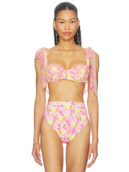 BEACH RIOT - Drea Women's Underwire Tie Strap Bikini Top Multi-Color