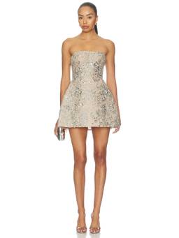 Bronx and Banco - Venetian Maraya Women's Strapless Sequined Mini Dress Silver