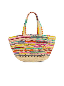 BTB Los Angeles - Ornella Raffia Tote Bag Multi-Color