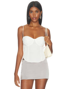 BUCI - Sienna Women's Underwired Silk Bustier Top Cream