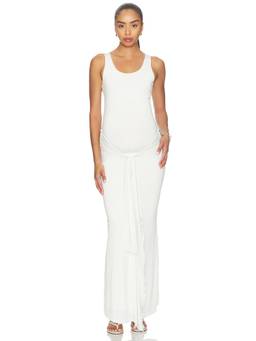 BUMPSUIT - Solene Women's Sleeveless Wrap Accent Maxi Dress Ivory