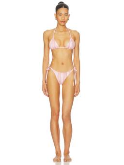 Bella Venice - Belle Women's Unpadded Tie-Up Bikini Set Pink