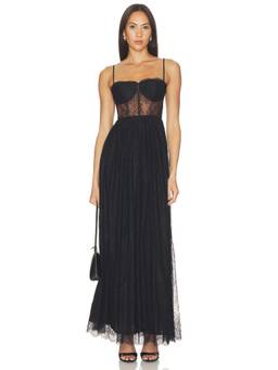 CAMI NYC - Lace Corset Women's Strapless Maxi Dress Black
