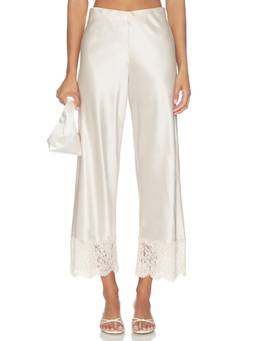 CAMI NYC - Bristol Lace Women's Elastic Waist Wide-Leg Palazzo Pants Oat