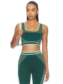 Casablanca - Seamless Women's Non-Padded Stretch Sports Bra Green
