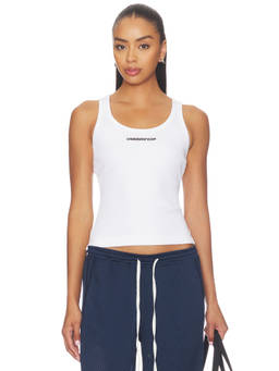 Casablanca - Ribbed Women's Embroidered Logo Tank Top White