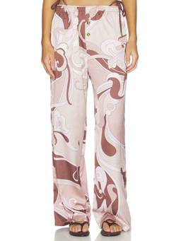 CINCIN - Chance Women's Elastic Waist Wide-Leg Palazzo Pants Brown
