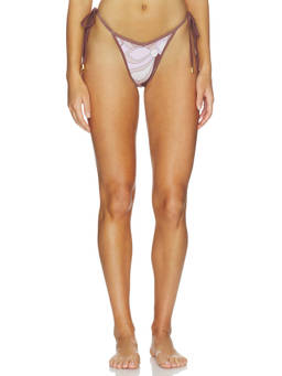 CINCIN - Racer Women's Side Tie String Bikini Bottom Brown