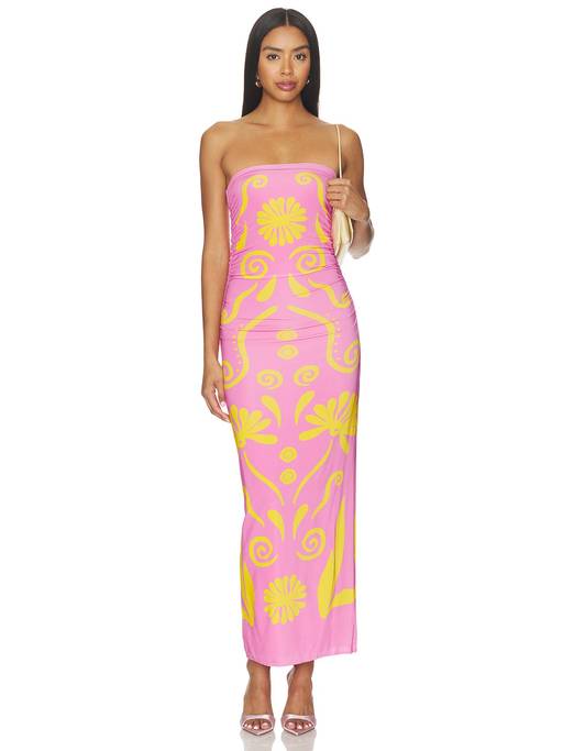 cala de la cruz daphne strapless printed jersey maxi dress Buy Women's Bodycon Pink (L) Online Measurements from size S