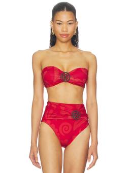 Cala de la Cruz - x REVOLVE Maple Women's Strapless Unpadded Bikini Top Red
