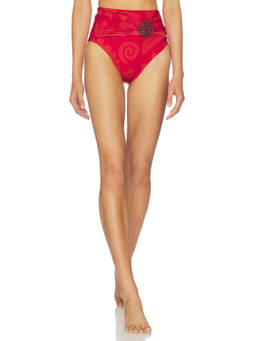 Cala de la Cruz - x REVOLVE Women's High Waist Pull-On Bikini Bottom Red