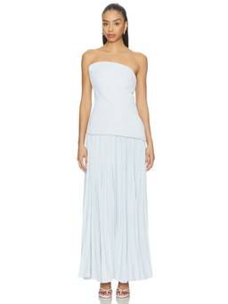 Acler - Harden Women's Strapless Pleated Maxi Dress Blue