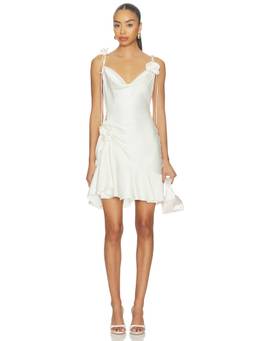 Cinq a Sept - Ganessa Women's Floral Applique Cowl Neck Slip Dress Ivory