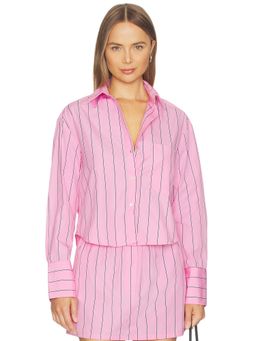 Cissa - Belle Women's Striped Cotton Button-Down Shirt Biscayne Stripe