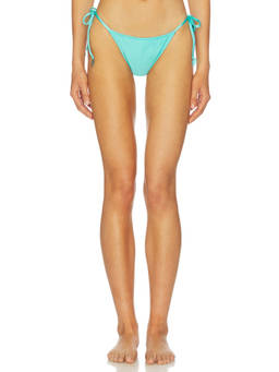 Capittana - Bea Shell Women's Side Tie Ruched Bikini Bottom Light Blue