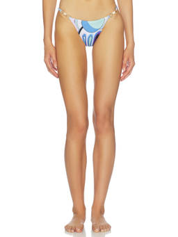Capittana - Eve Women's Adjustable Side Strap Bikini Bottom Retro Blue