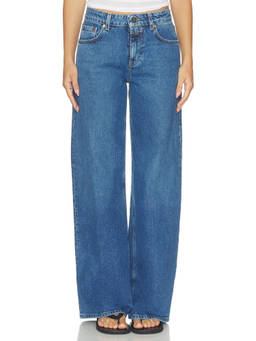 CLOSED - Jayla Women's Mid-Waist Wide-Leg Jeans Blue