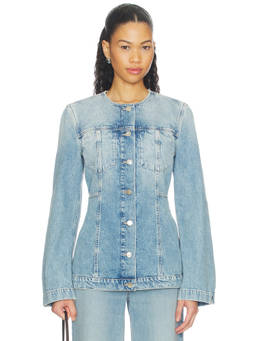CLOSED - Fitted Women's Button-Front Denim Jacket Light Blue
