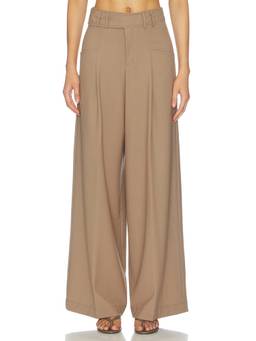 CLOSED - Wes Women's Pleated Wide-Leg Trousers Beige