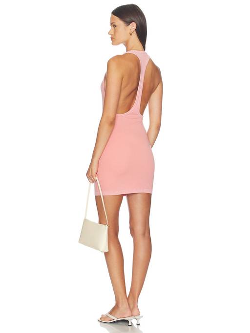 Buy COTTON CITIZEN Verona Women's Ribbed Racerback Bodycon Mini Dress Coral (L) Online