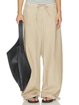 COTTON CITIZEN - Santorini Women's Drawstring Wide-Leg Trousers Beige