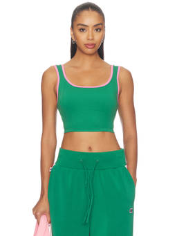 Champion - Courtside Seamed Women's Removable Pads Pull-On Sports Bra Green