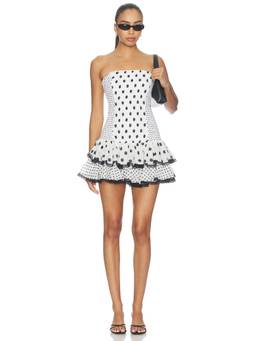 Charo Ruiz Ibiza - Zahara Women's Smocked Strapless Mini Dress White