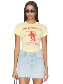 DAYDREAMER - Deviled Egg Women's Graphic Print Crew Neck T-Shirt Yellow