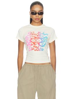 DAYDREAMER - Bob Marley Women's Graphic Print Crew Neck T-Shirt Off White