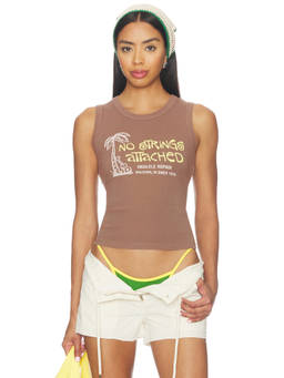 DAYDREAMER - No Strings Attached Women's Graphic Sleeveless Tank Top Brown