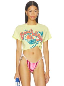 DAYDREAMER - Beach Boys Women's Graphic Print Crew Neck T-Shirt Yellow