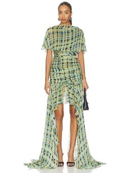 Deme by Gabriella - Bluebell Women's Ruched Chiffon Mini Dress Multi-Color