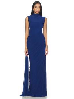 Deme by Gabriella - Mimi Women's Sleeveless Draped Maxi Dress Blue
