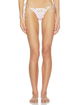 Donde Esteban - Pajaritos Y Rosas Women's Tie-Up Bikini Bottom Multi-Color
