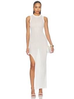 GUIZIO - Angel Women's Sleeveless Keyhole Maxi Dress Ivory