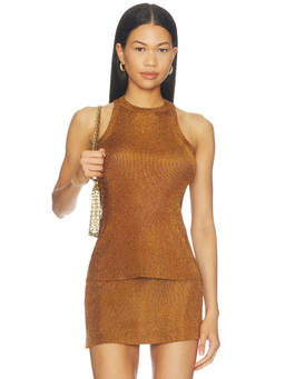 GUIZIO - x REVOLVE Women's Metallic Thread Sleeveless Knit Top Metallic