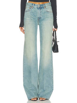 Denimist - Helena Women's Mid-Waist Light Fade Wide-Leg Jeans Indigo
