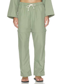 DONNI. - Nylon Women's Convertible Zip-Off Cargo Pants Sage
