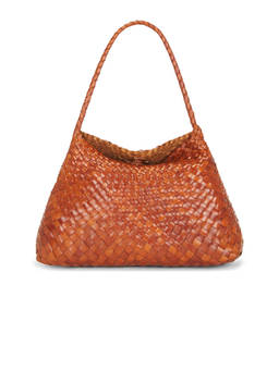Dragon Diffusion - Santa Maria Woven Leather Shoulder Bag Tan