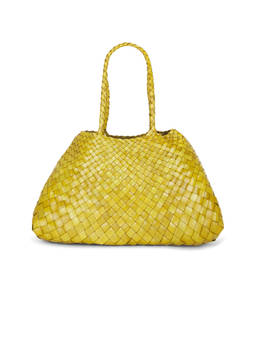 Dragon Diffusion - Santa Croce Big Leather Shoulder Bag Green
