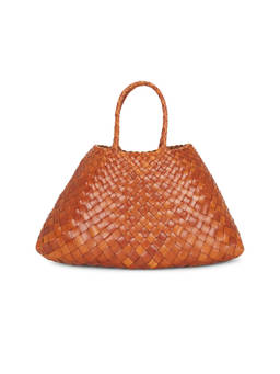 Dragon Diffusion - Santa Croce Woven Leather Handbag Tan