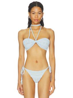 DEVON WINDSOR - Vana Women's Padded Tie-Up Bikini Top Celeste