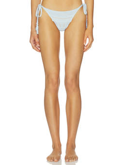 DEVON WINDSOR - Vallie Women's Side Tie Pointelle Bikini Bottom Celeste
