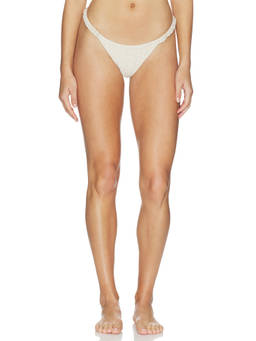 DEVON WINDSOR - Audrey Women's Metallic Tweed Bikini Bottom Golden Dune