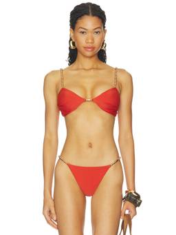 DEVON WINDSOR - Emmie Women's Unpadded Tie-Back Bikini Top Terracotta