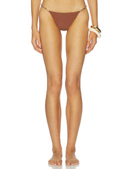 DEVON WINDSOR - Genesis Women's High Cut Chain Strap Bikini Bottom Umber