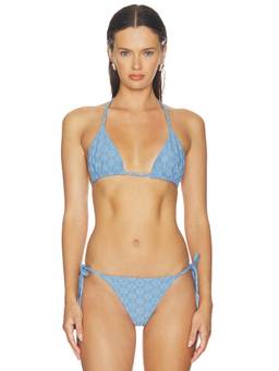 DEVON WINDSOR - Elis Women's Unpadded Tie-Up Bikini Top Blue