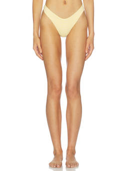 DEVON WINDSOR - Seersucker Women's Pull-On Bikini Bottom Yellow